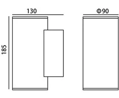 Sieninis šviestuvas 20W LED sieninis fasado šviestuvas LENTA 3K, juodas, 3000K