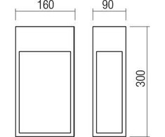 Sieninis šviestuvas 20W LED sieninis lauko šviestuvas STAND, rūdžių sp., 3000K, IP65, 90604