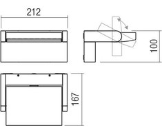 Sieninis šviestuvas 20W LED sieninis reguliuojamas lauko šviestuvas FLIP, baltas, 3000K, IP54, 90583