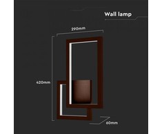 V-tac 20W LED sieninis šviestuvas, rūdžių sp., 3000K