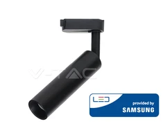 20W LED šviestuvas ant bėgelio V-TAC, juodu korpusu, 5000K (šaltai balta), SAMSUNG LED chip