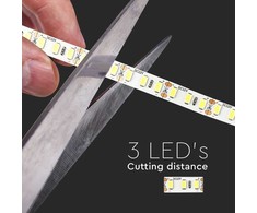 V-tac 20W/m LED juosta, 120LED/m, 12V, 3000K, IP20, 5 metrų ritė