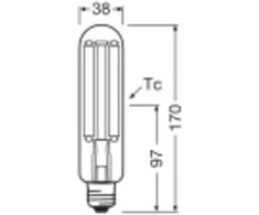 Ledvance 21W LED lemputė NAV, E27, skaidri, 4000K