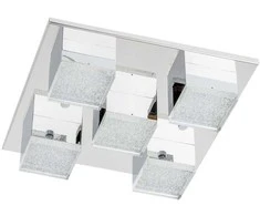 21W LED lubinis šviestuvas SETH, chromo sp./skaidrus, 3000K