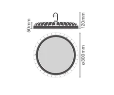 Ledvance 225W sandėlio šviestuvas HIGH BAY COMPACT, juodas, 4000K, IP65