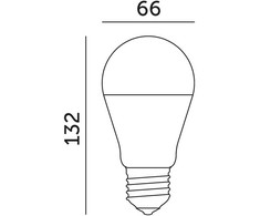 22W LED lemputė GS, E27, balta, 6500K, 180°