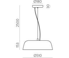 22W LED pakabinamas šviestuvas OSLO, baltas, 2700/3000/4000K, C3999070B