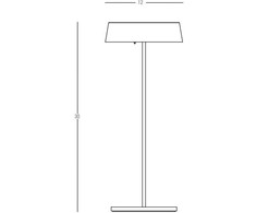 2.2W LED pastatomas lauko šviestuvas, aukso sp., 3000K, dimeriuojamas, su baterija, E291
