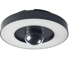 Osram 22W LED paviršinis lauko šviestuvas SMART+, tamsiai pilkas, 3000K, dimeriuojamas, su judesio davikliu ir kamera, IP44