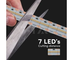 22W/m LED juosta, 700LED/m, 24V, 4000K, 5 metrų ritė