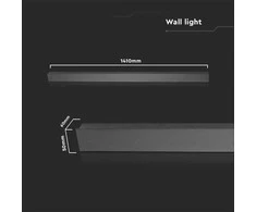 V-tac 23W LED linijinis sieninis šviestuvas, antracito sp., 4000K