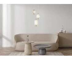 23W LED pakabinamas šviestuvas CORADO, aukso sp./skaidrus, 3000K
