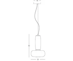 23W LED pakabinamas šviestuvas, juodu korpusu, 3000K, 23084