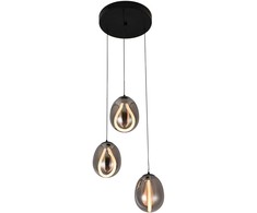 23W LED pakabinamas šviestuvas MELANIE, juodos/dūmų sp., 3000K, 4311900