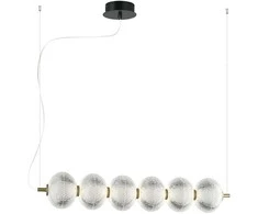 23W LED pakabinamas šviestuvas PELLUCID, bronzos sp./skaidrus, 3000K, 4297800