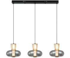 23W LED pakabinamas šviestuvas SIREL, gintaro/dūmų/juodos/bronzos sp., 3000K, 4326900