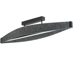 Lubinis šviestuvas 23W LED paviršinis šviestuvas FLAT FELT, tamsiai pilkas, 3000K