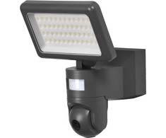 23W LED prožektorius SMART+, tamsiai pilkas, 3000K, dimeriuojamas, su judesio davikliu, kamera ir aliarmo funkcija, IP44