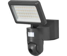 23W LED prožektorius SMART+, tamsiai pilkas, 3000K, dimeriuojamas, su judesio davikliu, kamera ir aliarmo funkcija, IP44