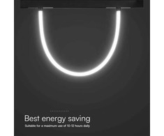 V-tac 23W LED šviestuvas į magnetinius bėgelius, 48V, juodas, 4500K