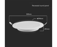 V-tac 24W LED įleidžiama panelė, balta, 3000K, SAMSUNG LED chip