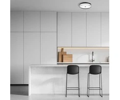 24W LED lubinis šviestuvas MOLINO, juodas, 3000/4000/6000K, IP40