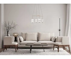 24W LED pakabinamas šviestuvas ALANI, juodos/aukso sp./skaidrus, 3000K