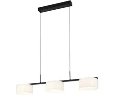 Lubinis šviestuvas 24W LED pakabinamas šviestuvas AUSTIS, juodos/baltos sp., 3000/4000/6000K