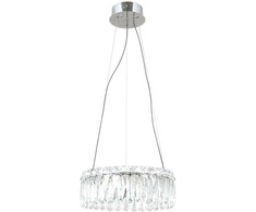 24W LED pakabinamas šviestuvas NOSTA, chromo sp./skaidrus, 3000K