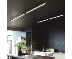 Lubinis šviestuvas Viokef 24W LED paviršinis šviestuvas LONGO, juodas, 3000K, 4279300