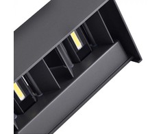 V-tac 24W LED sieninis lauko šviestuvas, juodas, 3000K, IP65