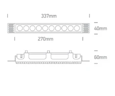 Bikuvalt 24W LED užglaistomas šviestuvas, baltas, 3000K, 50024HTR/W/W