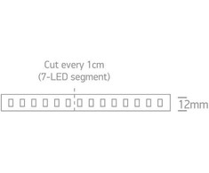 24W/m LED juosta, 3000K, 5m ritė, 7887/W