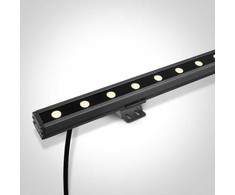 24x1W LED linijinis sienų šviestuvas, pilkas, 3000K, 7055B/W