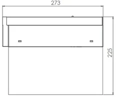 Intelight 2,5W avarinis/evakuacinis šviestuvas DIRECTO S M 1H MT, juodas