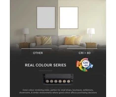 V-tac 25W LED L formos šviestuvas į magnetinius bėgelius, juodas, 4000K
