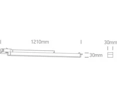 Bikuvalt 25W LED linijinis bėgelio šviestuvas, juodas, 4000K, 65025T/B/C