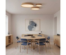 25W LED lubinis šviestuvas CORA, medžio/baltos sp., 2700/3000K, dimeriuojamas, P4015070OAKDP