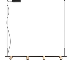 25W LED pakabinamas šviestuvas KOBE, juodos/kavos sp., 3000K, dimeriuojamas, 01-3672