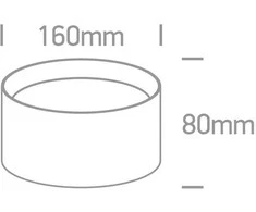 Bikuvalt 25W LED paviršinis šviestuvas, juodas, 3000/4000/5000K, IP44, 12125D/B/V