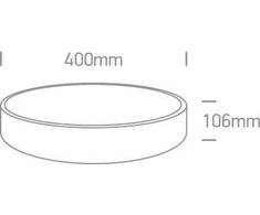 Lubinis šviestuvas 25W LED plafonas, baltas, 4000K, 62125D/W/C