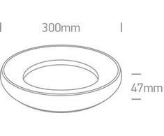 Lubinis šviestuvas 25W LED plafonas, juodas, 3000K, 67402/B/W
