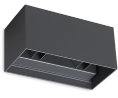 Sieninis šviestuvas Ideal Lux 25W LED sieninis fasado šviestuvas ATOM, antracito sp., 3000K, IP54, 313412