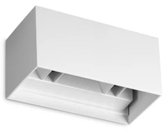 Sieninis šviestuvas Ideal Lux 25W LED sieninis fasado šviestuvas ATOM, baltas, 3000K, IP54, 328652
