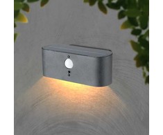 V-tac 2,5W LED sieninis lauko šviestuvas su saulės baterija ir judesio davikliu, juodas, 3000K, IP54