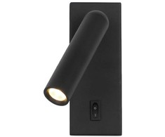 2,5W LED sieninis šviestuvas NOVA, juodas, 3000K