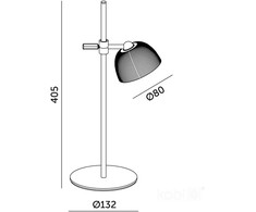2,5W LED stalo šviestuvas ORBI, baltas, 3000/6500K