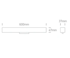 Bikuvalt 25W linijinis šviestuvas į magnetines sistemas ONELIGHT MAXI, juodas, 3000K, 42100B/B/W