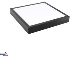 Luxmena 26-34W LED paviršinė panelė GRANDER, juoda, 3000K/4000K/6500K, IP44