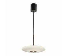 26W LED pakabinamas šviestuvas E-VITRUM, rudos sp. korpusu, 2700-5000K, dimeriuojamas, reguliuojamo aukščio